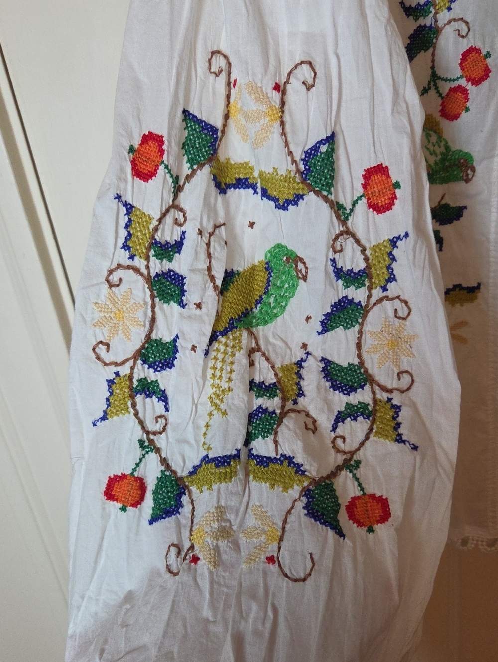 FARM Rio Pitanga Embroidered Blouse In White Multi Color Embroudery Size Large - Picture 13 of 16